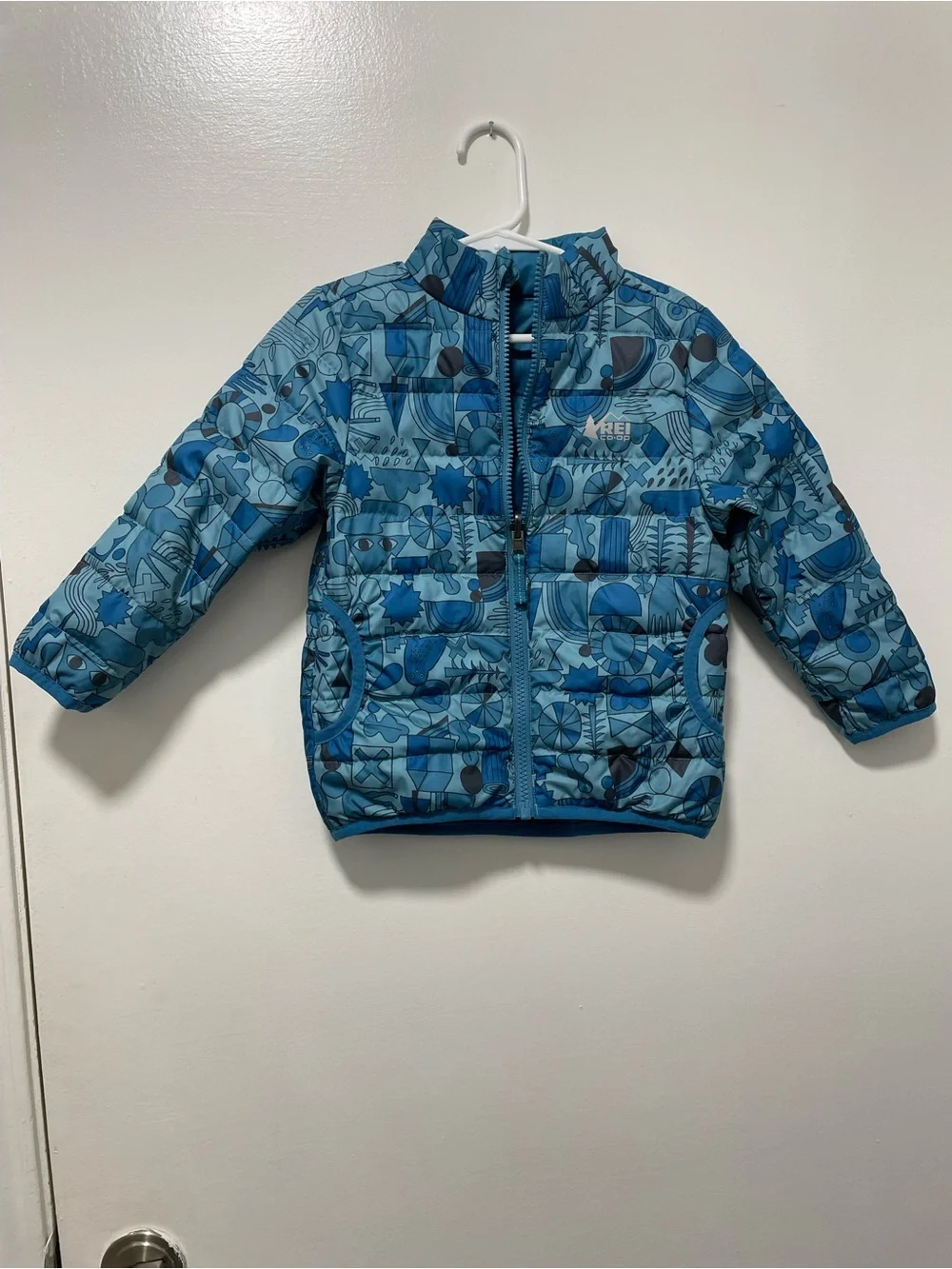 REI Kids' Blue Patterned Insulated Jacket